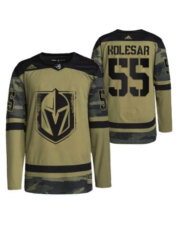 Men Keegan Kolesar Golden Knights 55 Camo Jersey 2021-22 Military Appreciation Jersey