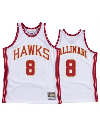 Danilo Gallinari 8 Atlanta Hawks Hardwood Classics Jersey White