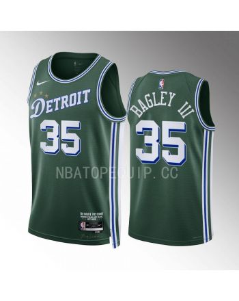 Marvin Bagley III 35 2022-23 Detroit Pistons Green City Edition Jersey Swingman