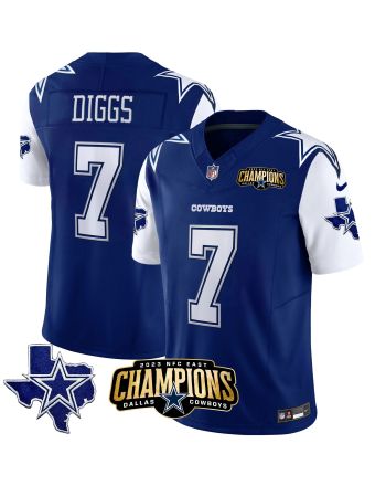 Trevon Diggs 7 Dallas Cowboys 2023 NFC East Champions Patch Game Men Jersey - Royal