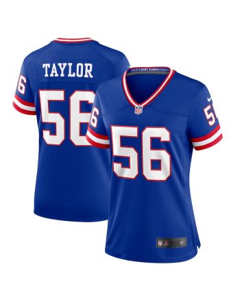 Lawrence Taylor 56 New York Giants Women Classic Retired Game Jersey - Royal