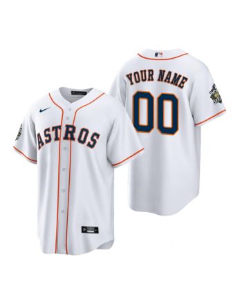 Men's Houston Astros Custom 00 White 2022-23 World Series Jersey