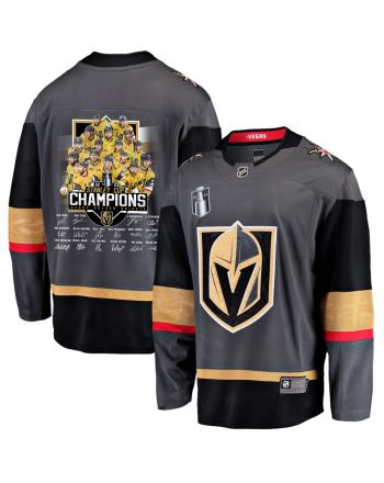 Vegas Golden Knights Players Signatures 2023 Stanley Cup Men Jersey - Black