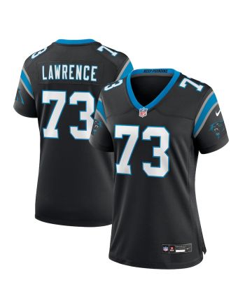 Rashard Lawrence 73 Carolina Panthers Game Women Jersey - Black