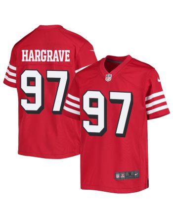 Javon Hargrave 97 San Francisco 49ers Youth Alternate Game Jersey - Scarlet