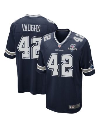 Deuce Vaughn 42 Dallas Cowboys 2023 Playoffs Patch Game Men Jersey - Navy