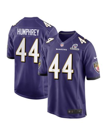 Marlon Humphrey 44 Baltimore Ravens 2024 Divisional Patch Game Men Jersey - Purple