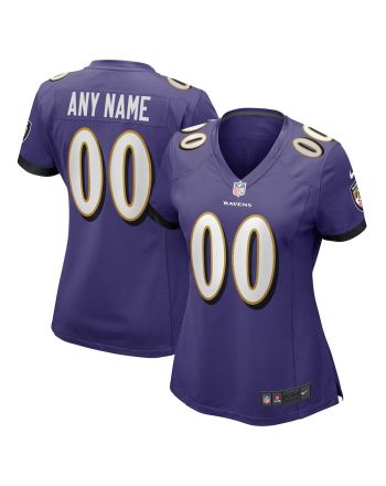 Baltimore Ravens Women Custom Game Jersey - Purple