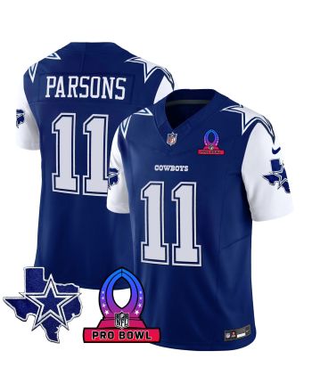 Micah Parsons 11 Dallas Cowboys 2024 Pro Bowl Patch Game Men Jersey - Royal