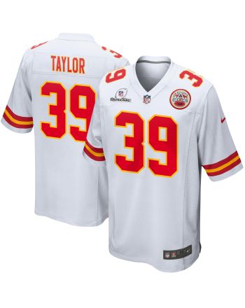 Keith Taylor 39 Kansas City Chiefs 2024 Divisional Patch Game Men Jersey - White