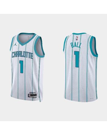 Charlotte Hornets 1 LaMelo Ball 2022-23 Association Edition White Men Jersey