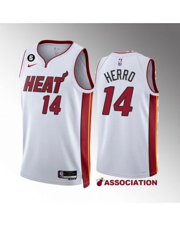 Tyler Herro 14 2022-23 Miami Heat White Association Edition Jersey NO.6 Patch