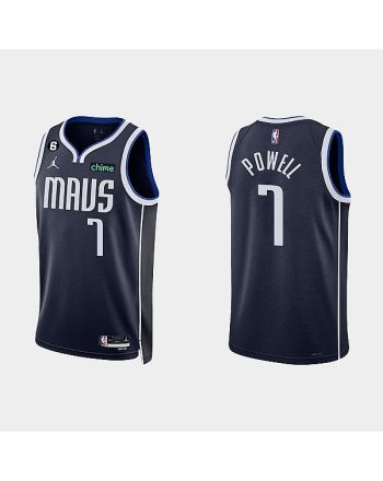 Dallas Mavericks 7 Dwight Powell 2022-23 Statement Edition Navy Men Jersey