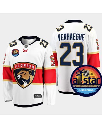 Men Florida Panthers Carter Verhaeghe 23 2023 NHL All-Star Away White Jersey