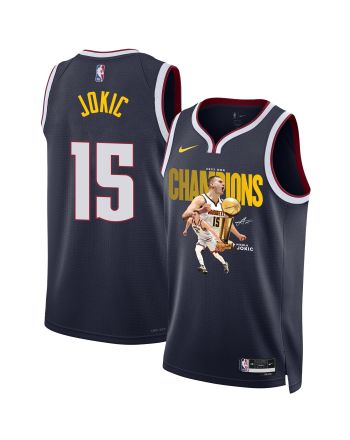 Nikola Jokić Denver Nuggets's Reigning MVP 2023 Champions Swingman Jersey - Black