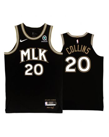 John Collins 20 Atlanta Hawks MLK City Edition Black Jersey