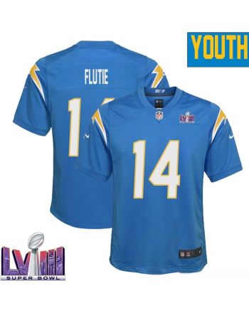 Doug Flutie 14 Los Angeles Chargers Super Bowl LVIII YOUTH Home Game Jersey - Powder Blue