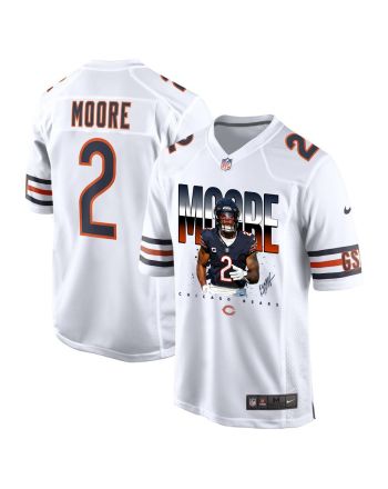 D.J. Moore 2 Signed Chicago Bears Road Game Men Jersey - White