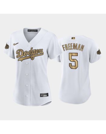 Women's Los Angeles Dodgers Freddie Freeman 5 2022-23 All-Star Game White Jersey