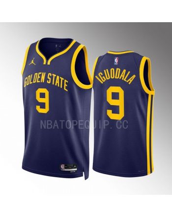 Andre Iguodala 9 2022-23 Golden State Warriors Navy Statement Edition Men Jersey Swingman