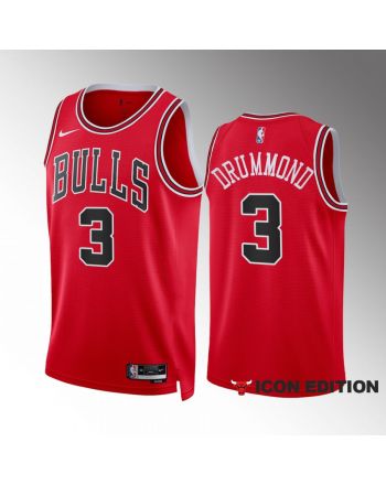 Andre Drummond 3 2022-23 Chicago Bulls Red Icon Edition Jersey Swingman