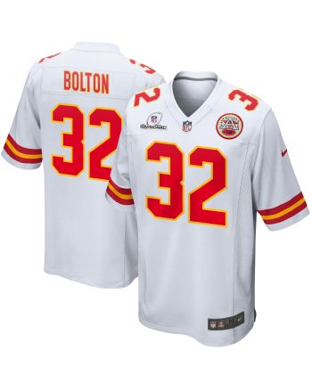 Nick Bolton 32 Kansas City Chiefs 2024 Divisional Patch Game Men Jersey - White