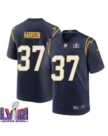 Rodney Harrison 37 Los Angeles Chargers Super Bowl LVIII Men Alternate Game Jersey - Navy