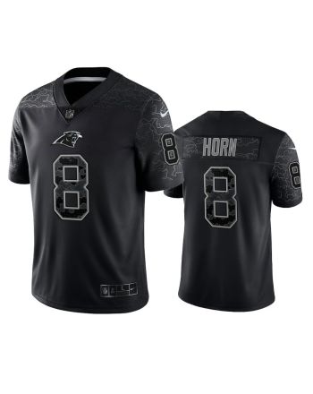 Jaycee Horn 8 Carolina Panthers Black Reflective Limited Jersey - Men