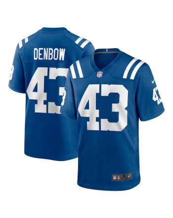 Trevor Denbow 43 Indianapolis Colts Men Game Jersey - Royal