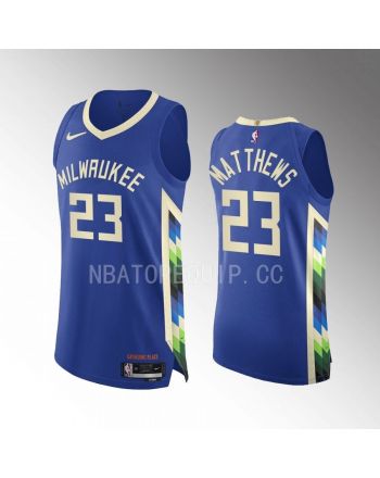 Milwaukee Bucks Wesley Matthews 23 Royal Jersey 2022-23 City Edition