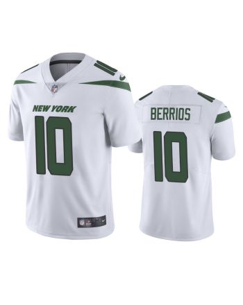 Men's JerseyNew York Jets Braxton Berrios 10 White Vapor Limited Jersey