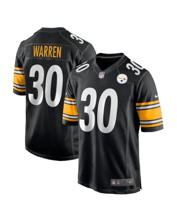 Jaylen Warren 30 Pittsburgh Steelers Alternate Game Men Jersey - Black