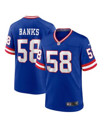 Carl Banks 58 New York Giants Classic Retired Player Game Jersey - Royal