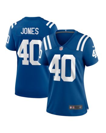 Jaylon Jones 40 Indianapolis Colts Women Team Game Jersey - Royal