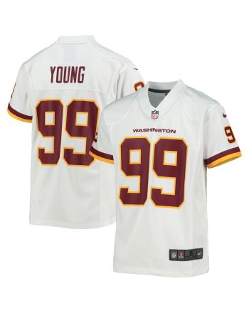 Chase Young 99 Washington Commanders Football Team Game YOUTH Jersey - White