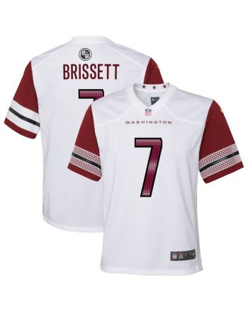 Jacoby Brissett 7 Washington Commanders Game Youth Jersey - White