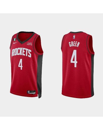 Houston Rockets 4 Jalen Green 2022-23 Icon Edition Red Men Jersey