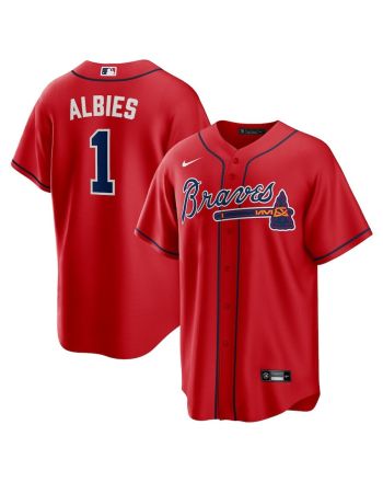 Ozzie Albies 1 Atlanta Braves Alternate Player Name Jersey - Red