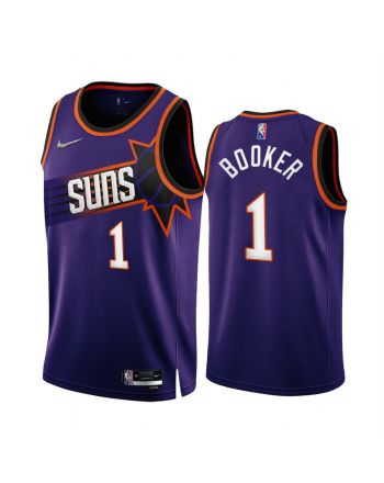 Devin Booker 1 Phoenix Suns 2022-23 Purple Icon Edition Jersey NBA 75th