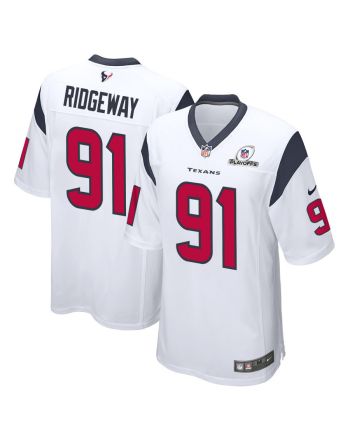 Hassan Ridgeway 91 Houston Texans 2023 Playoffs Patch Game Men Jersey - White