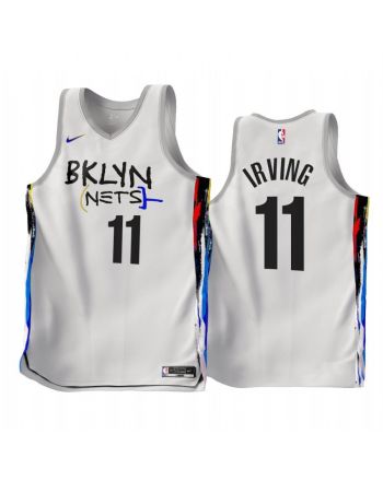 Kyrie Irving 2022-23 Brooklyn Nets White 11 City Edition Jersey - Men Jersey