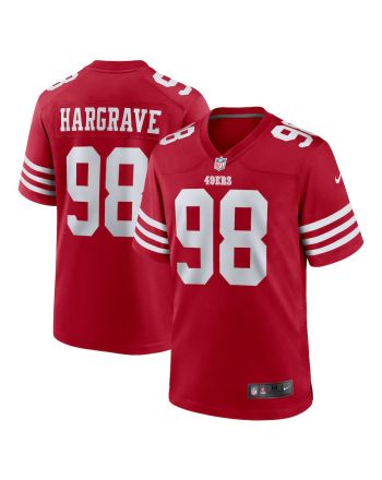 Javon Hargrave 98 San Francisco 49ers Game Player Men Jersey - Scarlet