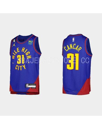 Youth Denver Nuggets Vlatko Cancar 31 Statement Edition 2022-23 Royal Men Jersey