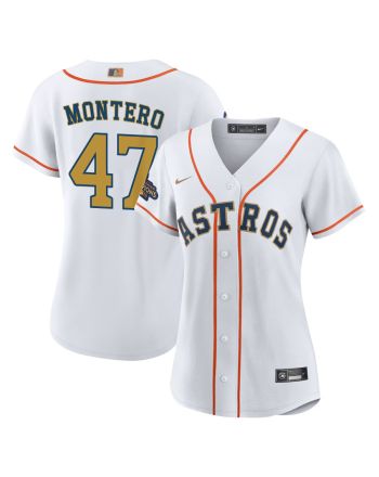 Rafael Montero 47 Houston Astros 2023 Women Jersey - White/Gold