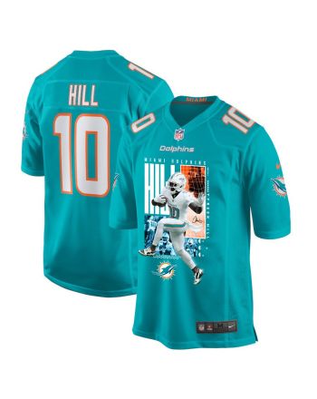 Tyreek Hill 10 Miami Dolphins The Cheetah Game Men Jersey - Aqua