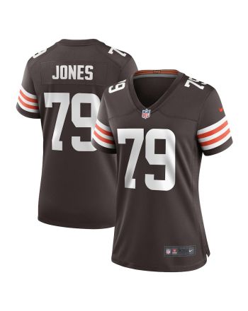 Dawand Jones 79 Cleveland Browns Women's Team Game Player Jersey - Brown