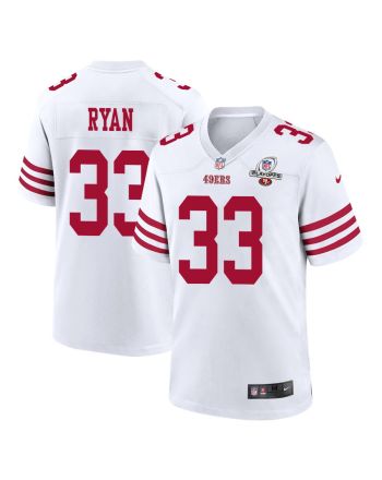 Logan Ryan 33 San Francisco 49ers 2023 Playoffs Patch Game Men Jersey - White