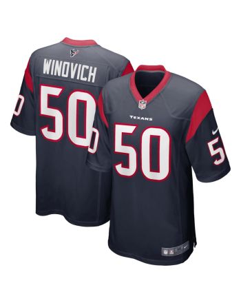 Chase Winovich 50 Houston Texans Men Game Jersey - Navy