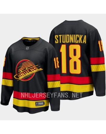 Vancouver Canucks Jack Studnicka 18 2023-24 Alternate Jersey Breakaway Black