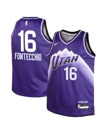 Simone Fontecchio 16 Utah Jazz 2023/24 City Edition Swingman YOUTH Jersey - Purple